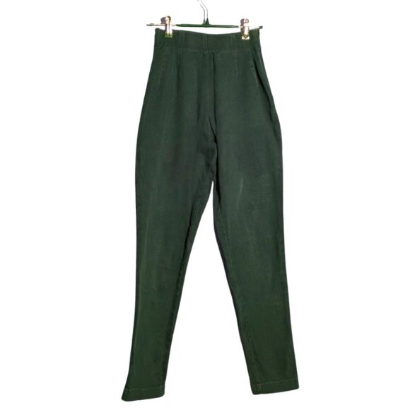Vintage '90s Dress Barn side zipper stretch pants. Brushed cotton - Picture 1 of 4